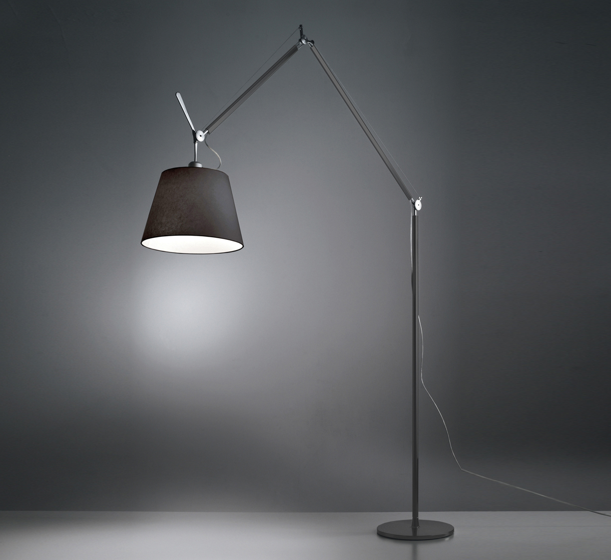 Artemide Tolomeo Mega Floor Lamp Black Fabric