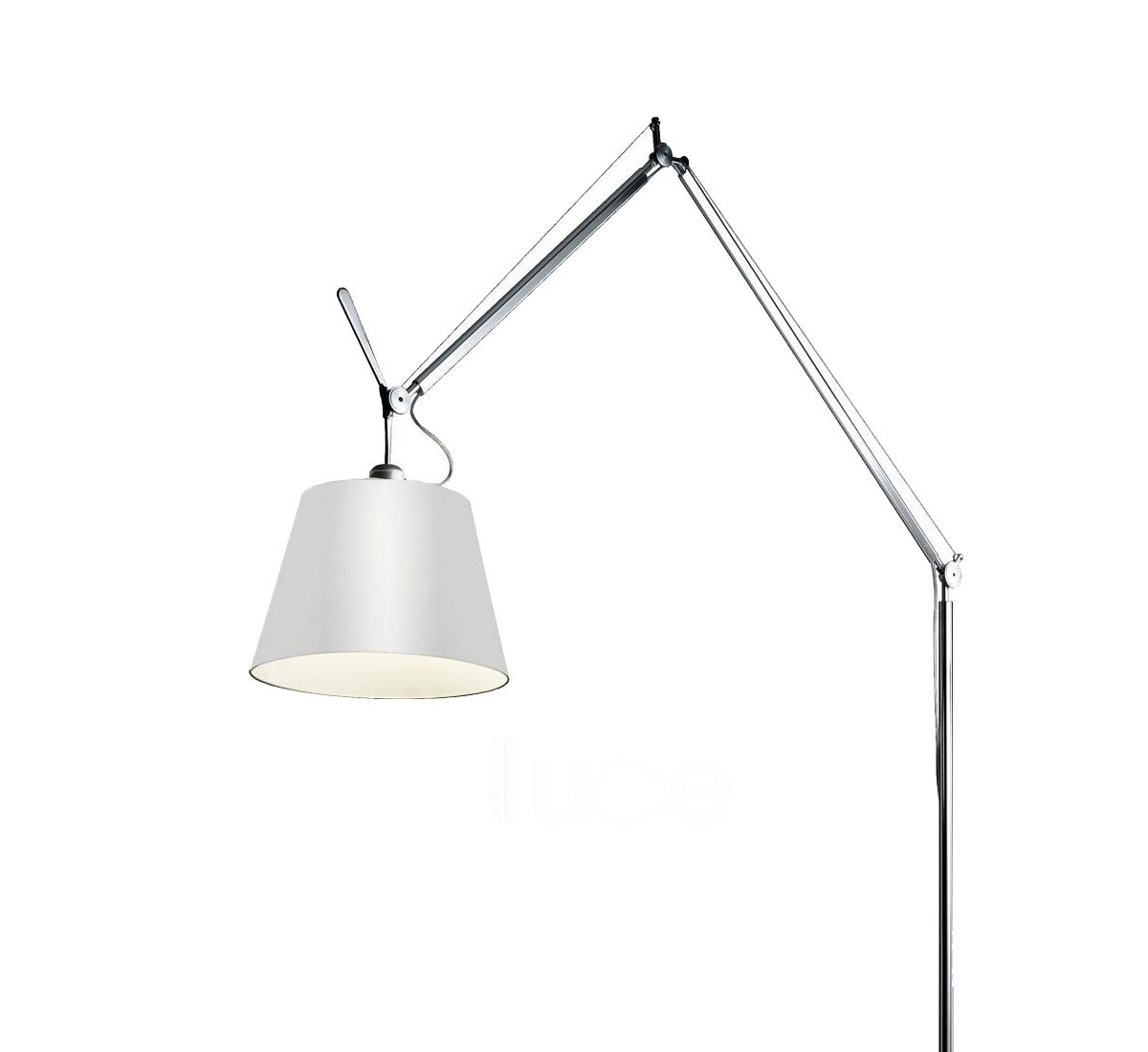 Artemide Tolomeo Mega Floor Lamp Satin With Dimmer