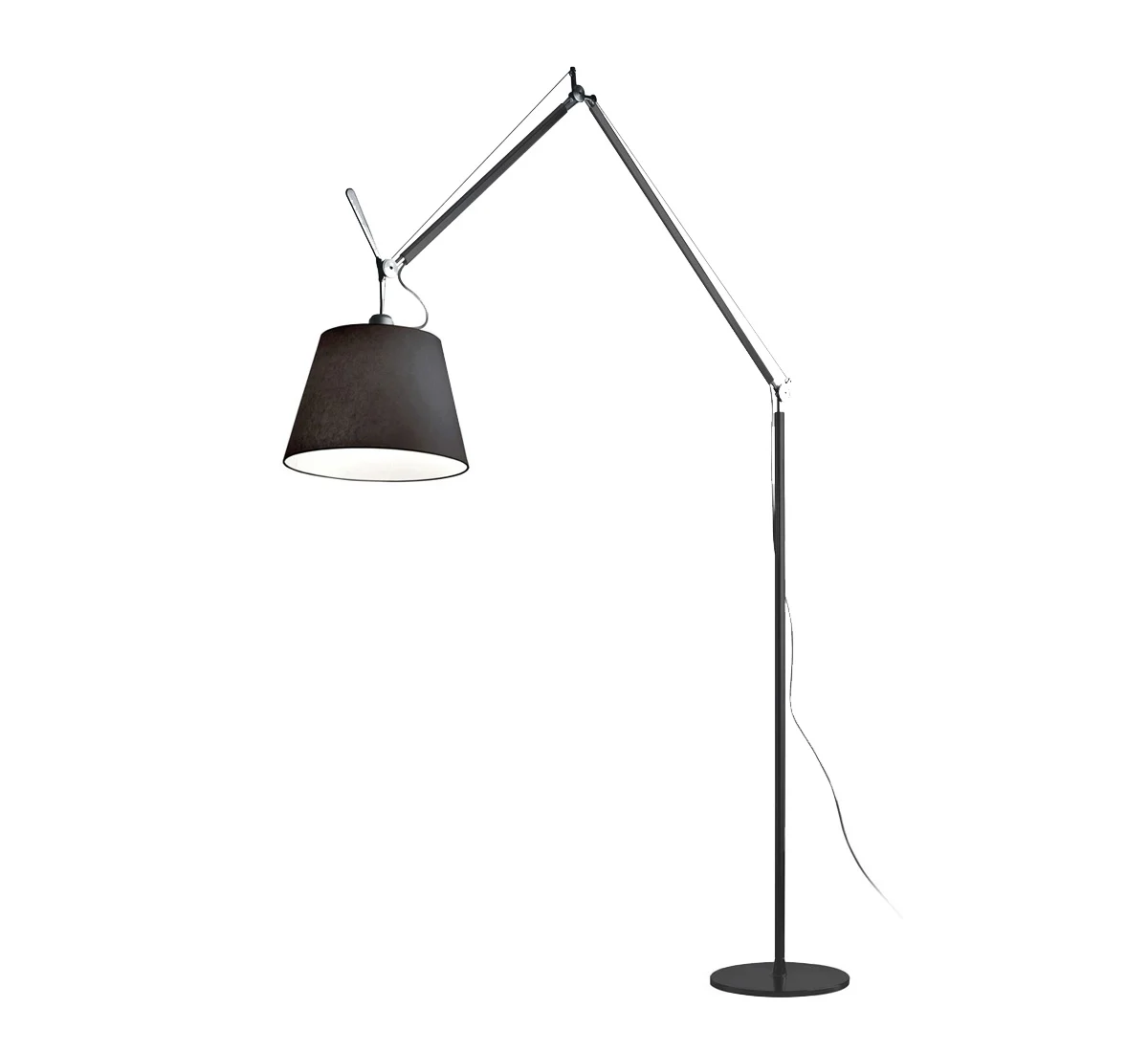 Artemide Tolomeo Mega Floor Fabric Black Led