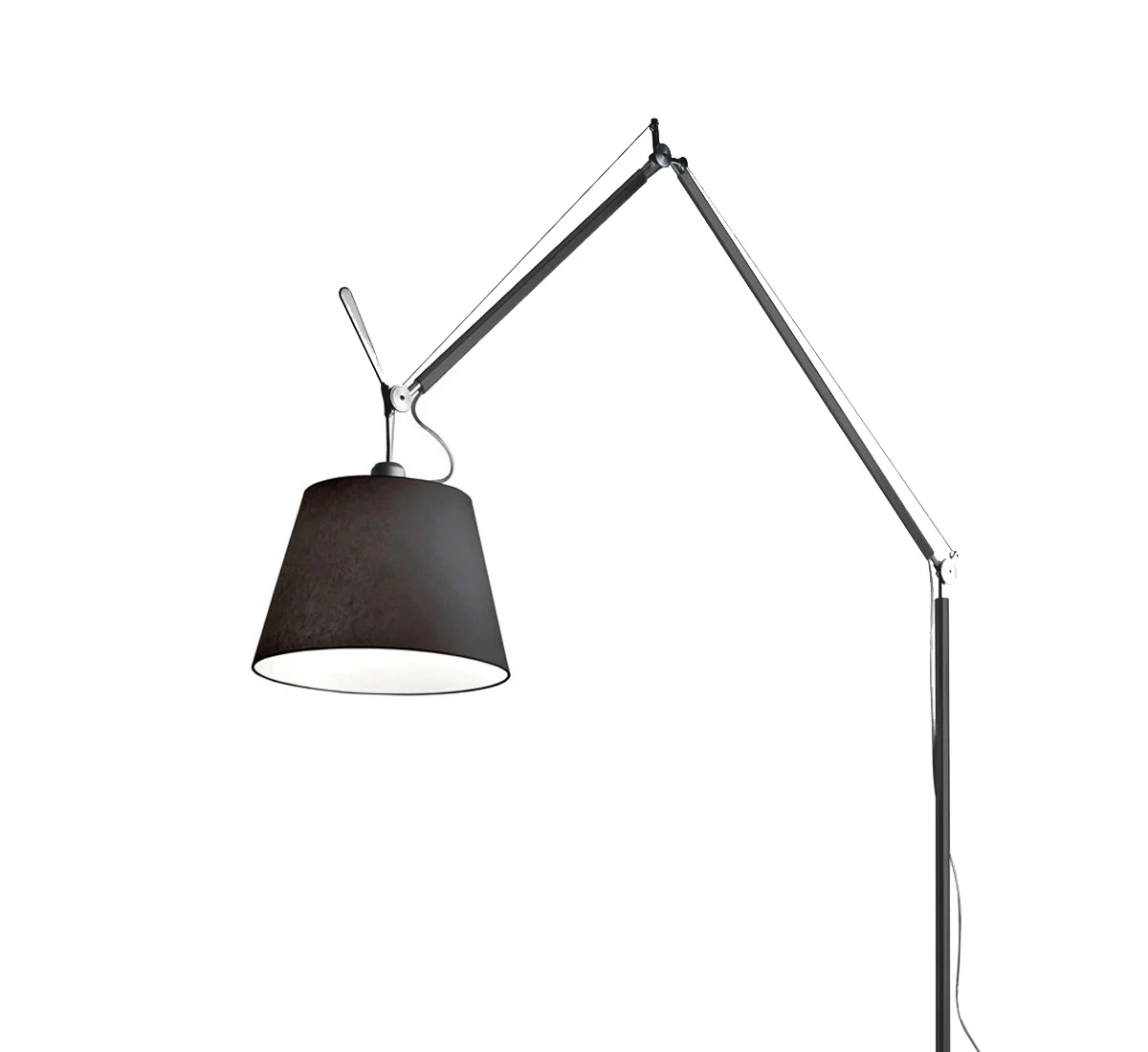Artemide Tolomeo Mega Floor Fabric Black Led