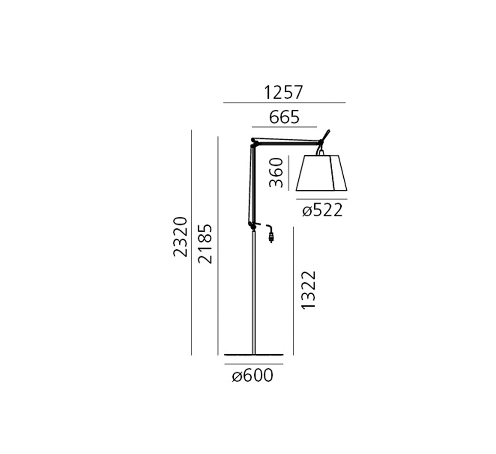 Artemide Tolomeo Paralume Outdoor Floor Lamp