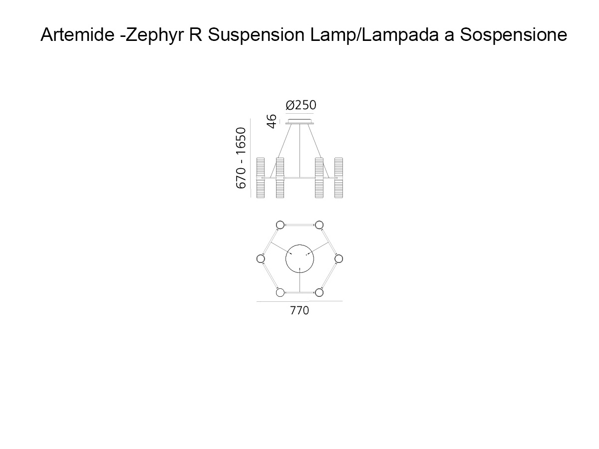 Artemide Zephyr 90 Suspension Lamp