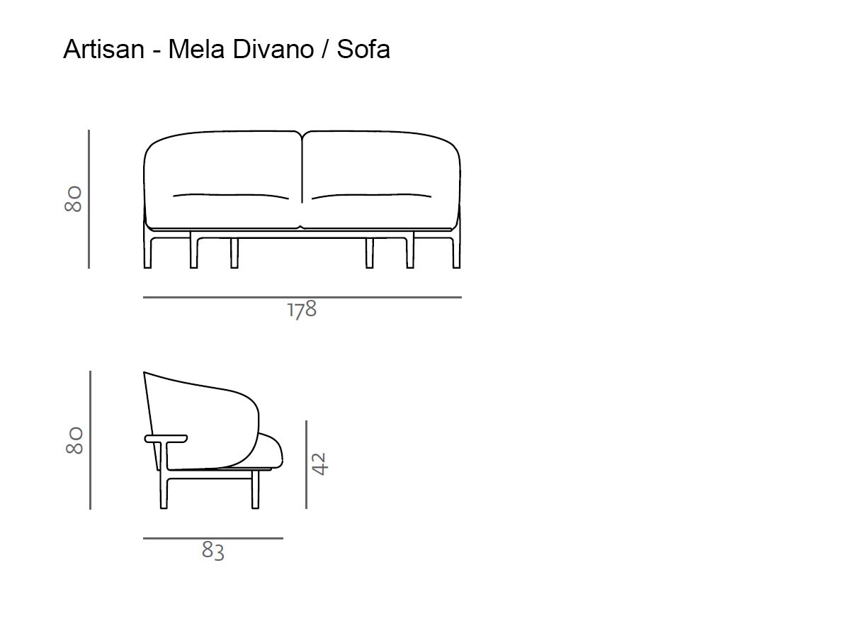Диван Artisan Mela Lounge, 2-местный