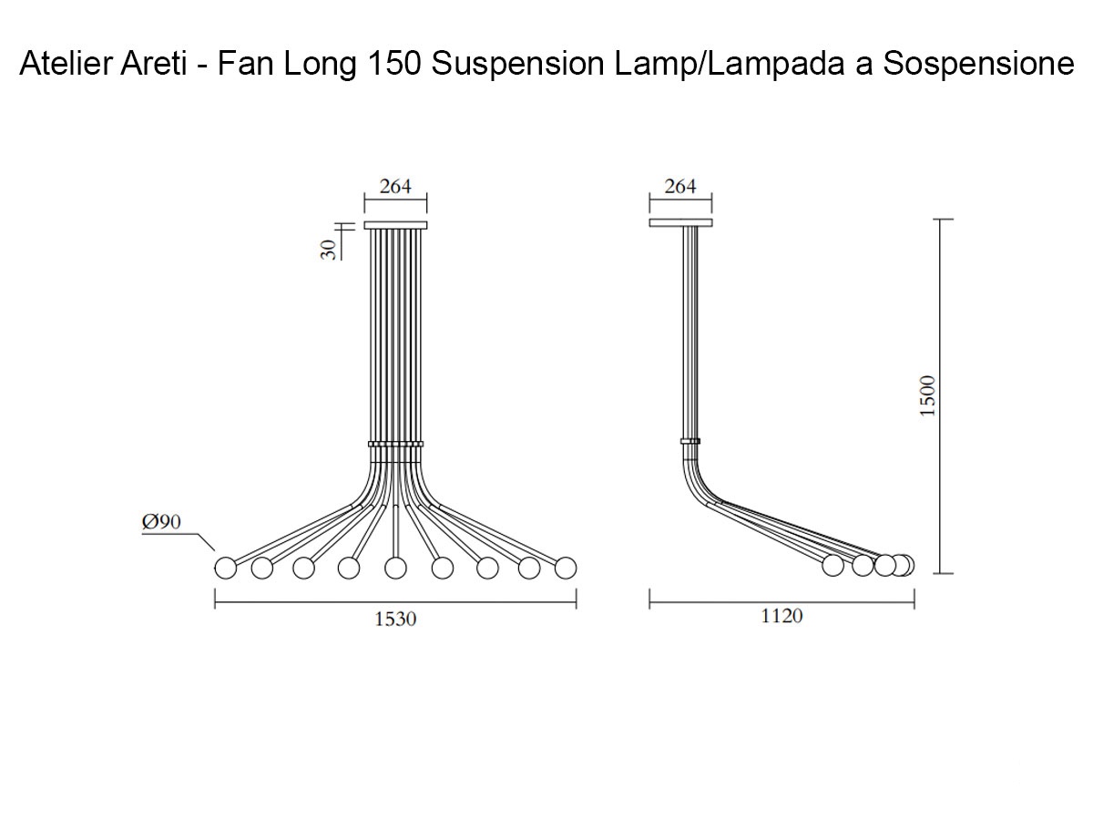 Atelier Areti Fan Long 150 Suspension Lamp