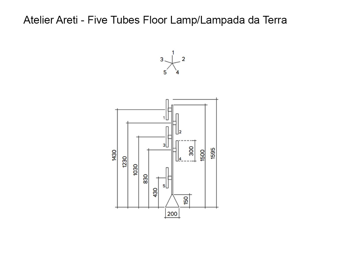 Atelier Areti Five Tubes Floor Lamp