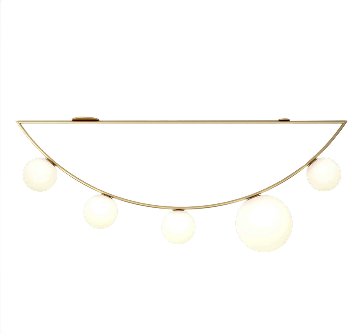 Atelier Areti Girlande 5 Globes White Suspension Lamp