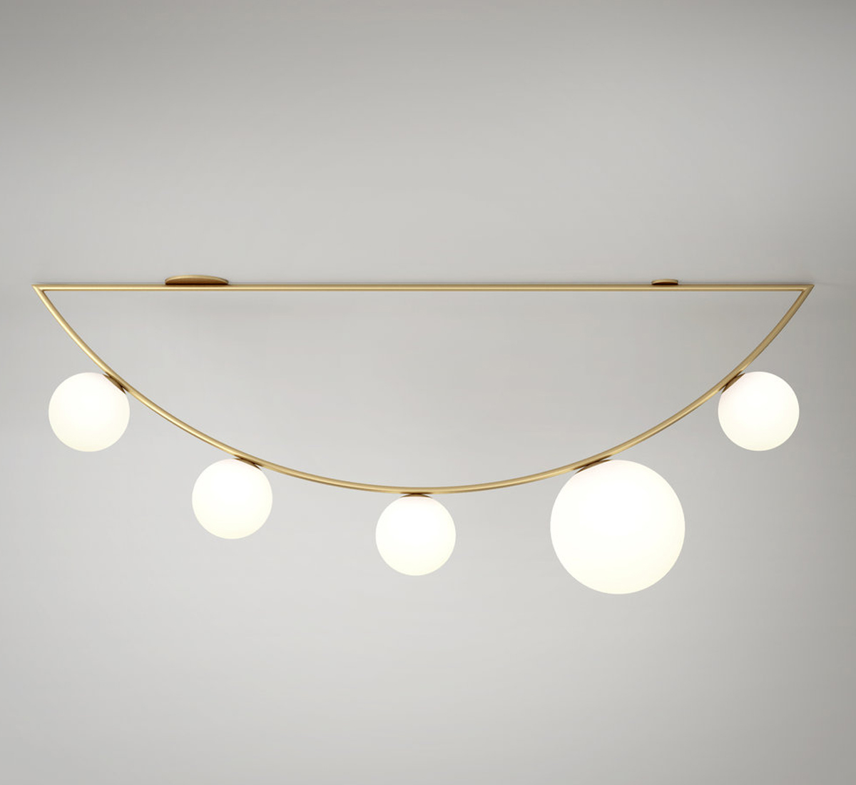 Atelier Areti Girlande 5 Globes White Suspension Lamp