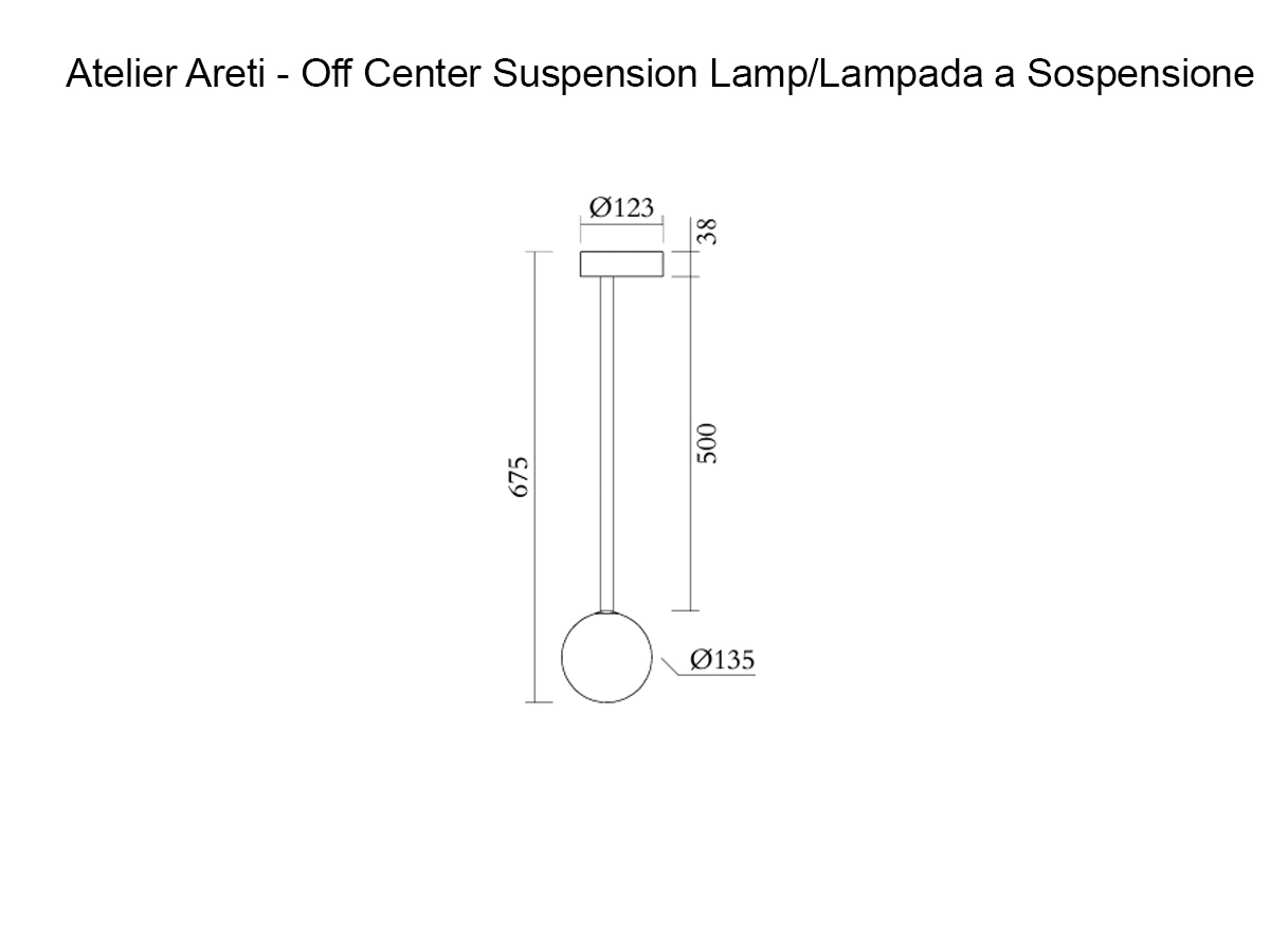 Atelier Areti Off Center Suspension Lamp