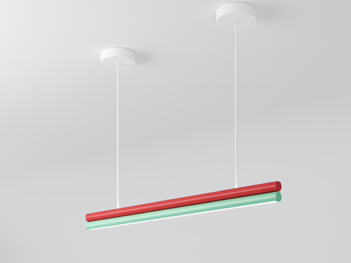 Atelier Areti Parallel Tubes 2 Suspension Lamp
