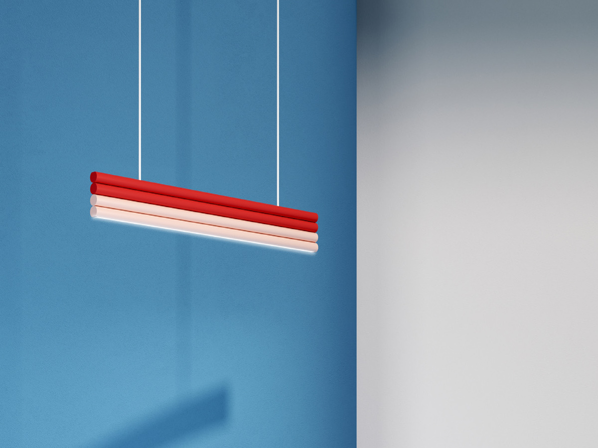 Atelier Areti Parallel Tubes 4 Suspension Lamp
