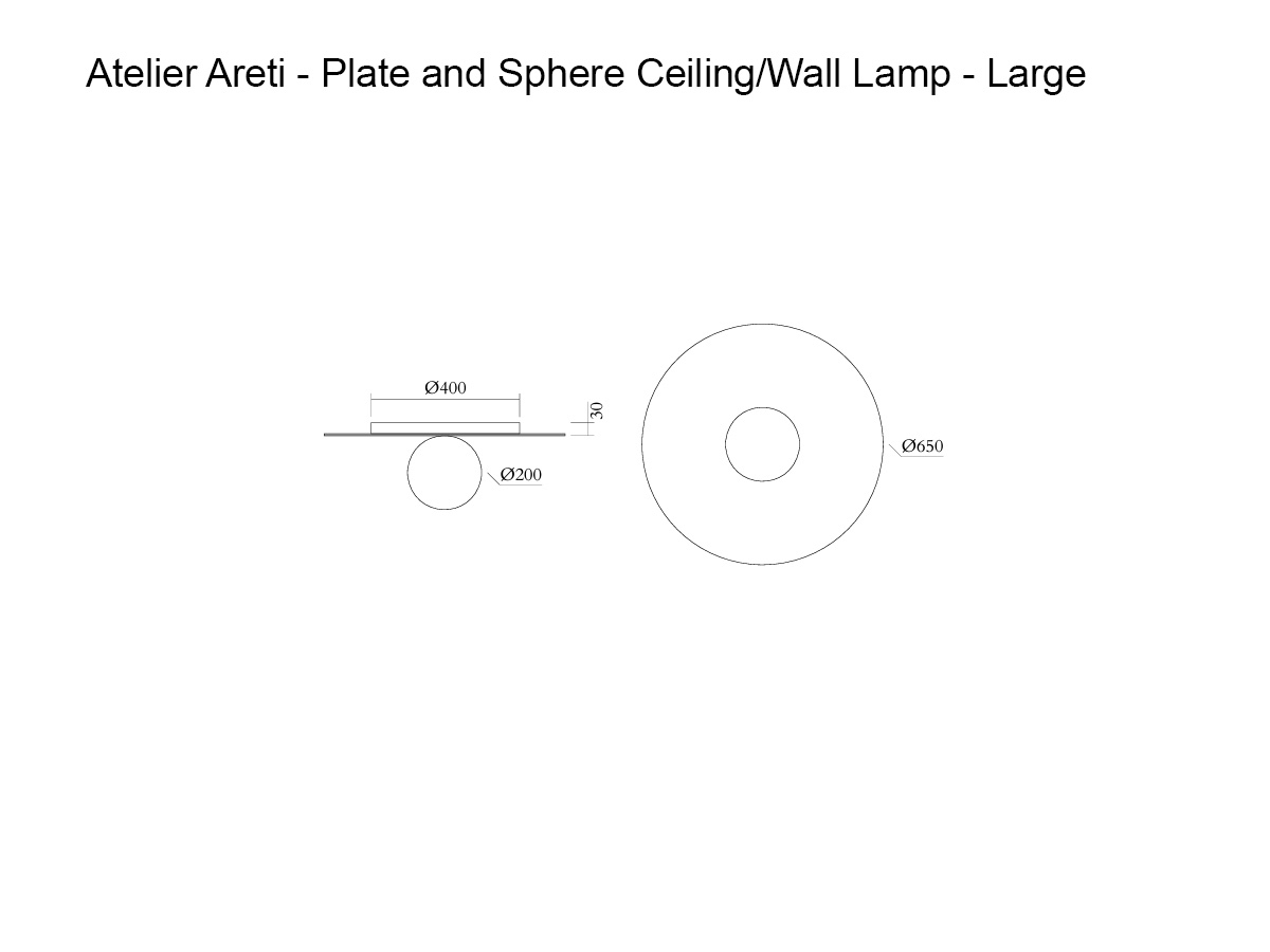 Atelier Areti Plate And Sphere Ceiling Wall Lamp