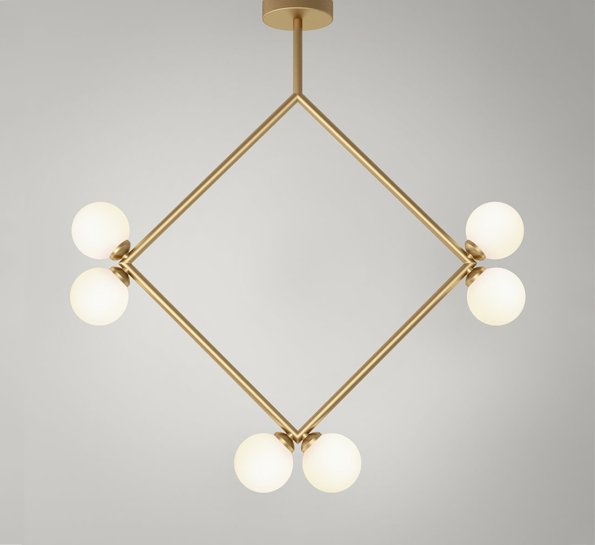 Atelier Areti Rhombus 6 Globes White Suspension Lamp