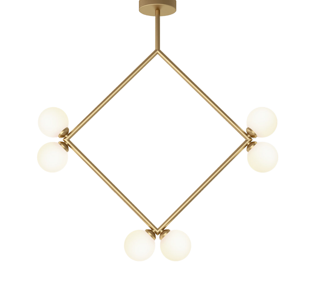 Atelier Areti Rhombus 6 Globes White Suspension Lamp