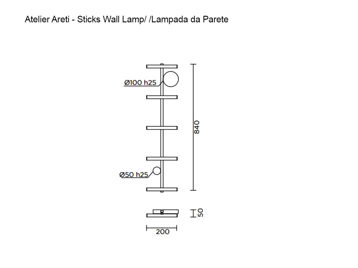 Atelier Areti Sticks Wall Lamp