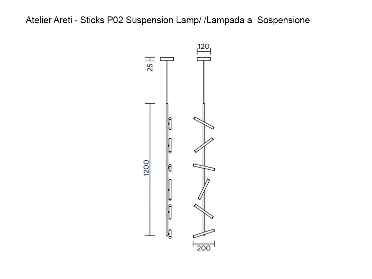 Atelier Areti Sticks P02 Suspension Lamp