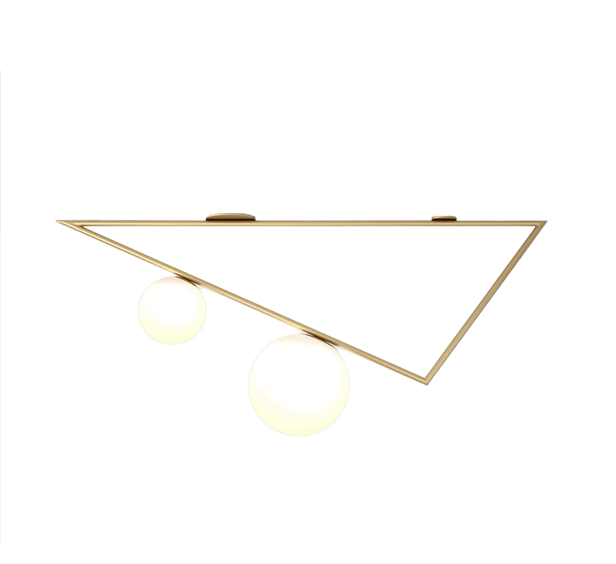 Atelier Areti Triangle 2 Globes White Ceiling Lamp
