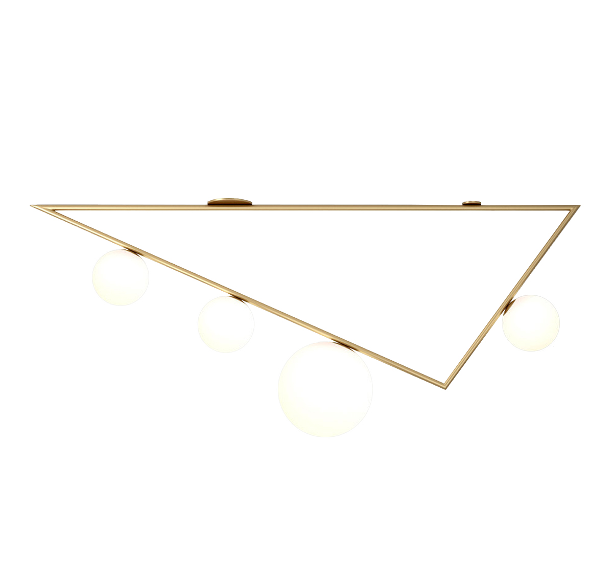 Atelier Areti Triangle 3 1 Globes White Ceiling Lamp