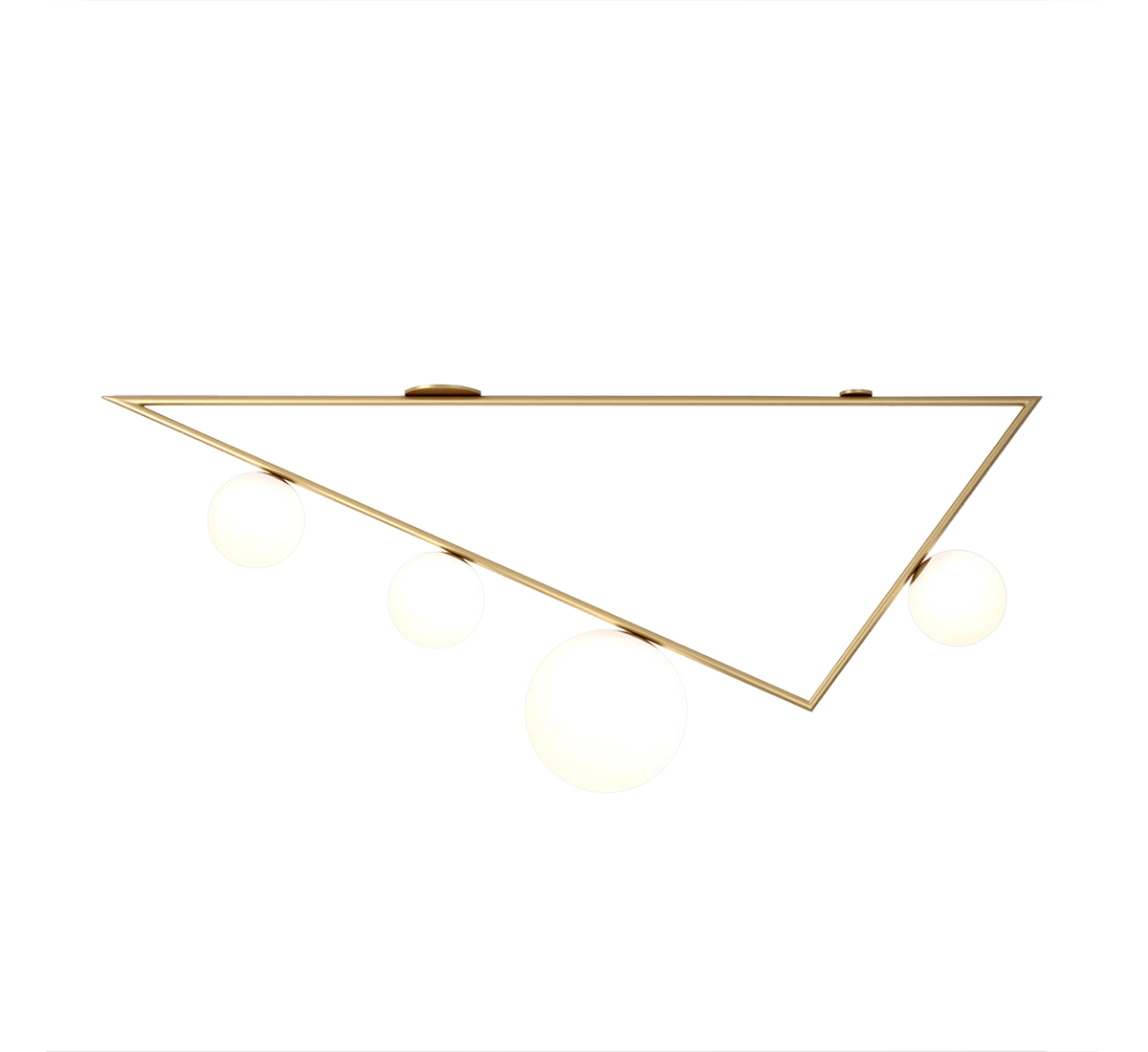 Atelier Areti Triangle 3 1 Globes White Ceiling Lamp