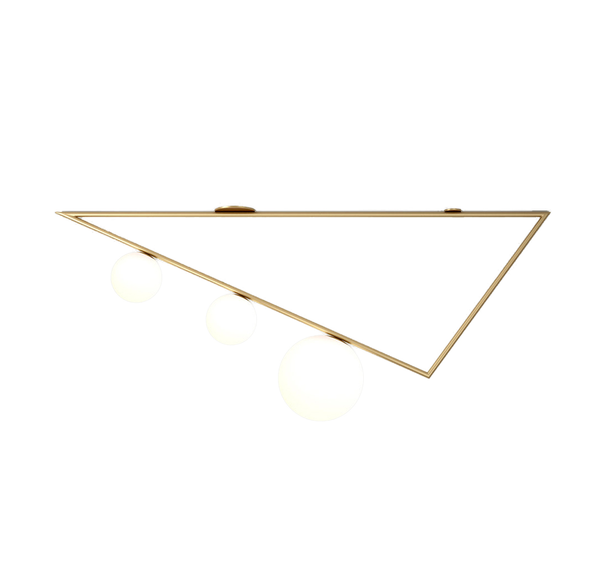 Atelier Areti Triangle 3 Globes White Ceiling Lamp