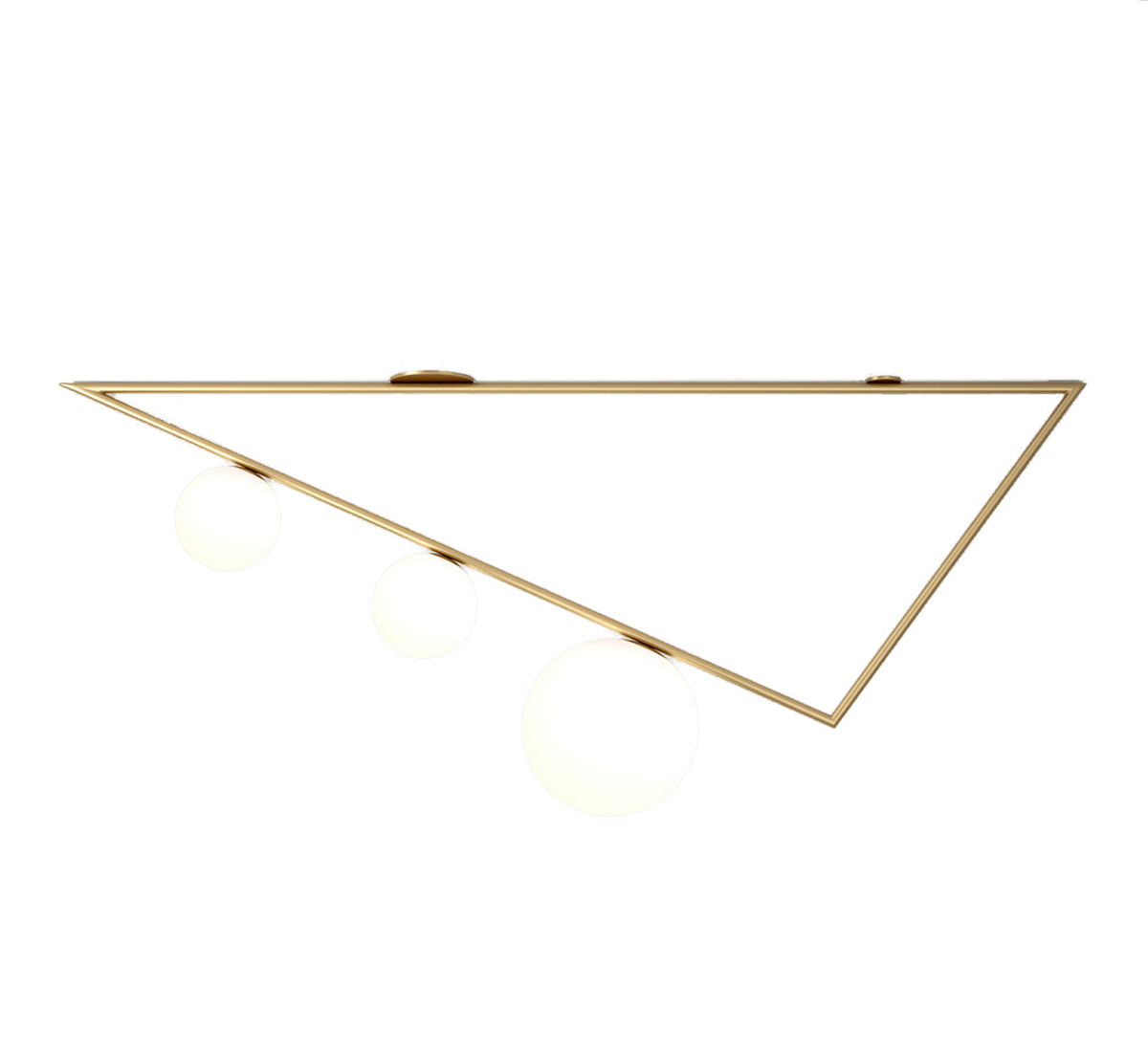 Atelier Areti Triangle 3 Globes White Ceiling Lamp