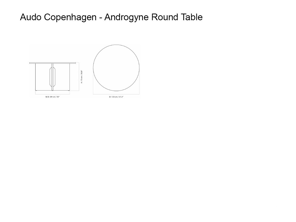Audo Copenhagen Androgyne Round Table O 120 Cm