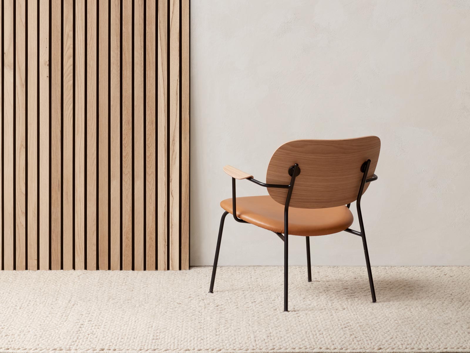 Audo Copenhagen Co Lounge Chair Seat Upholstered Black Structure