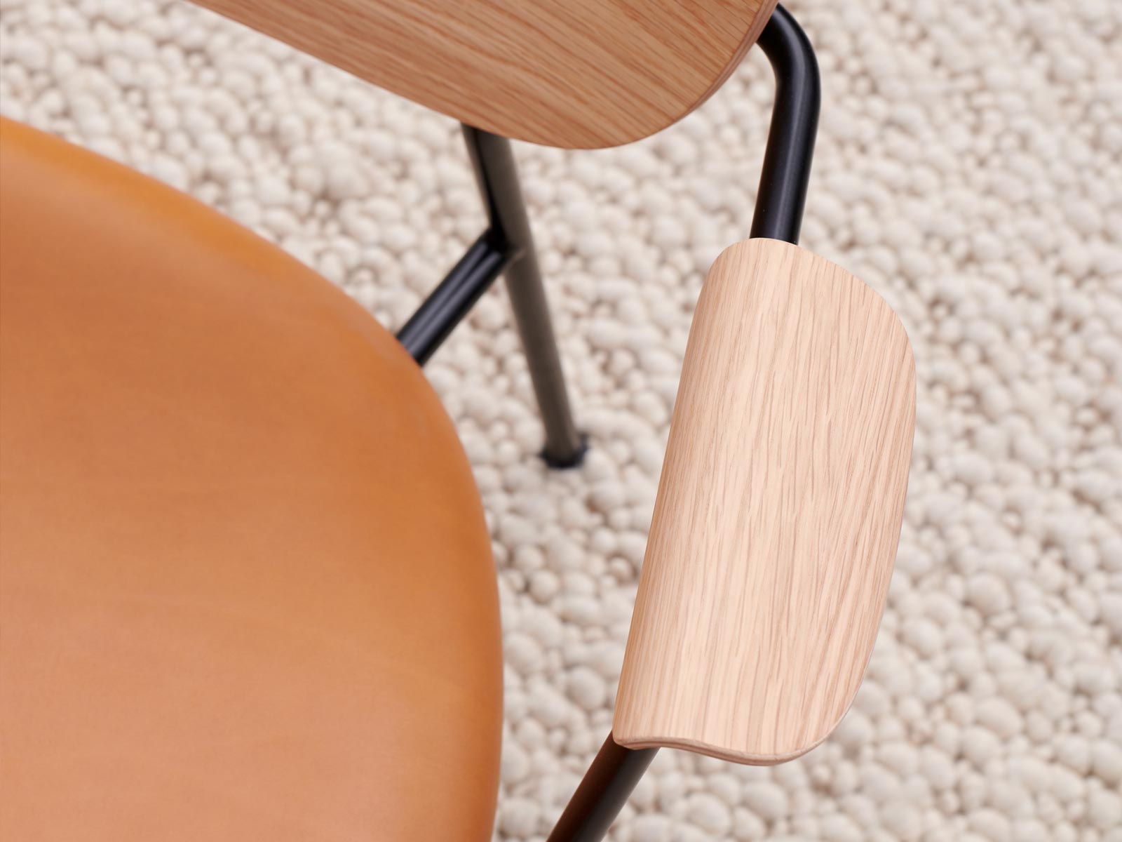 Audo Copenhagen Co Lounge Chair Seat Upholstered Black Structure