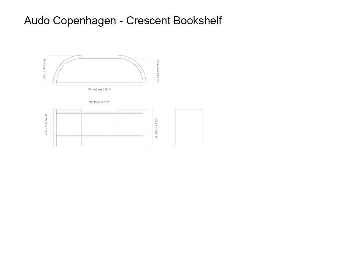 Audo Copenhagen Crescent Bookshelf H 60 Cm