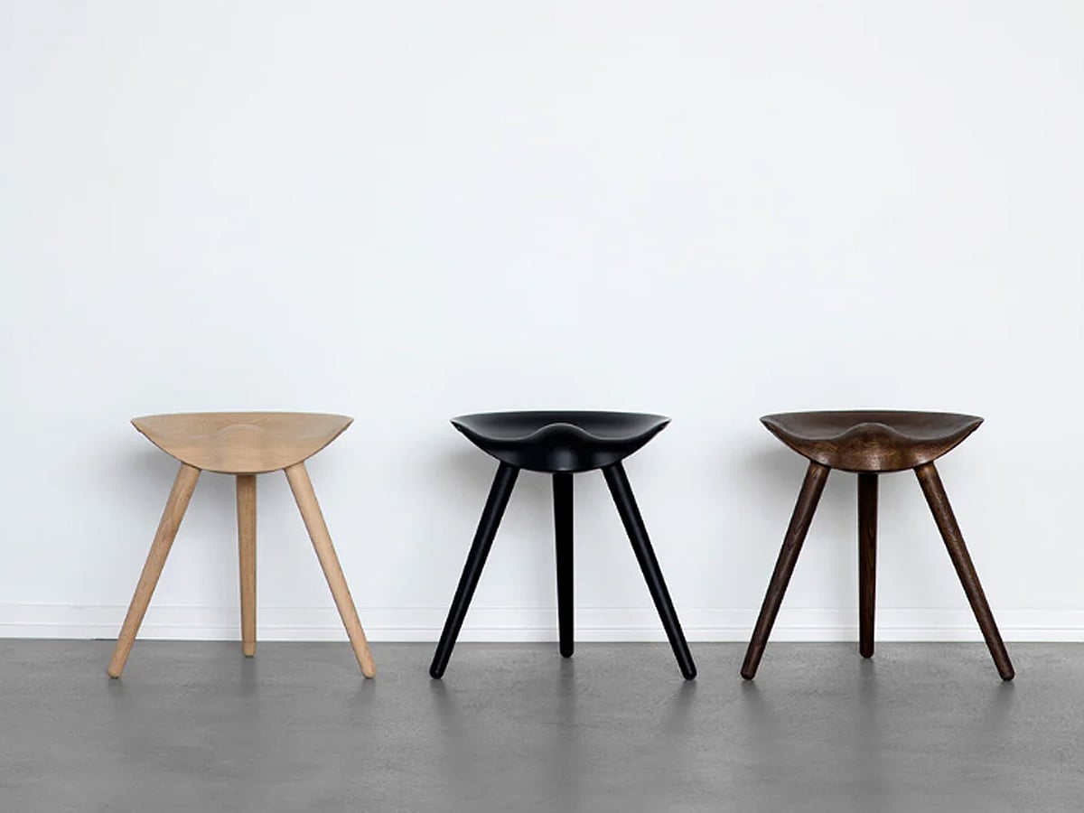 Audo Copenhagen Ml 42 Stool Soap Treated Oak