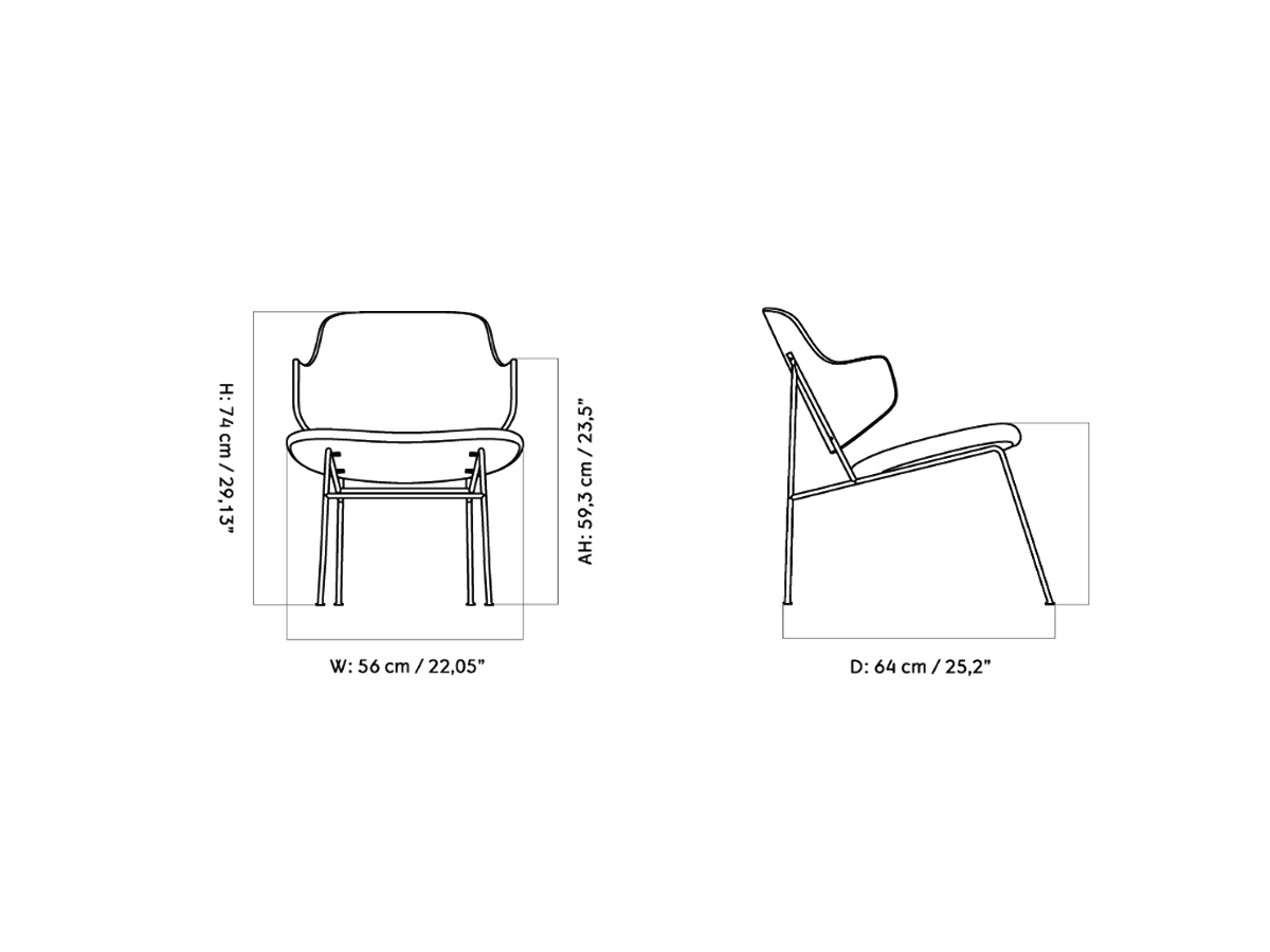 Audo Copenhagen The Penguin Lounge Chair Upholstered