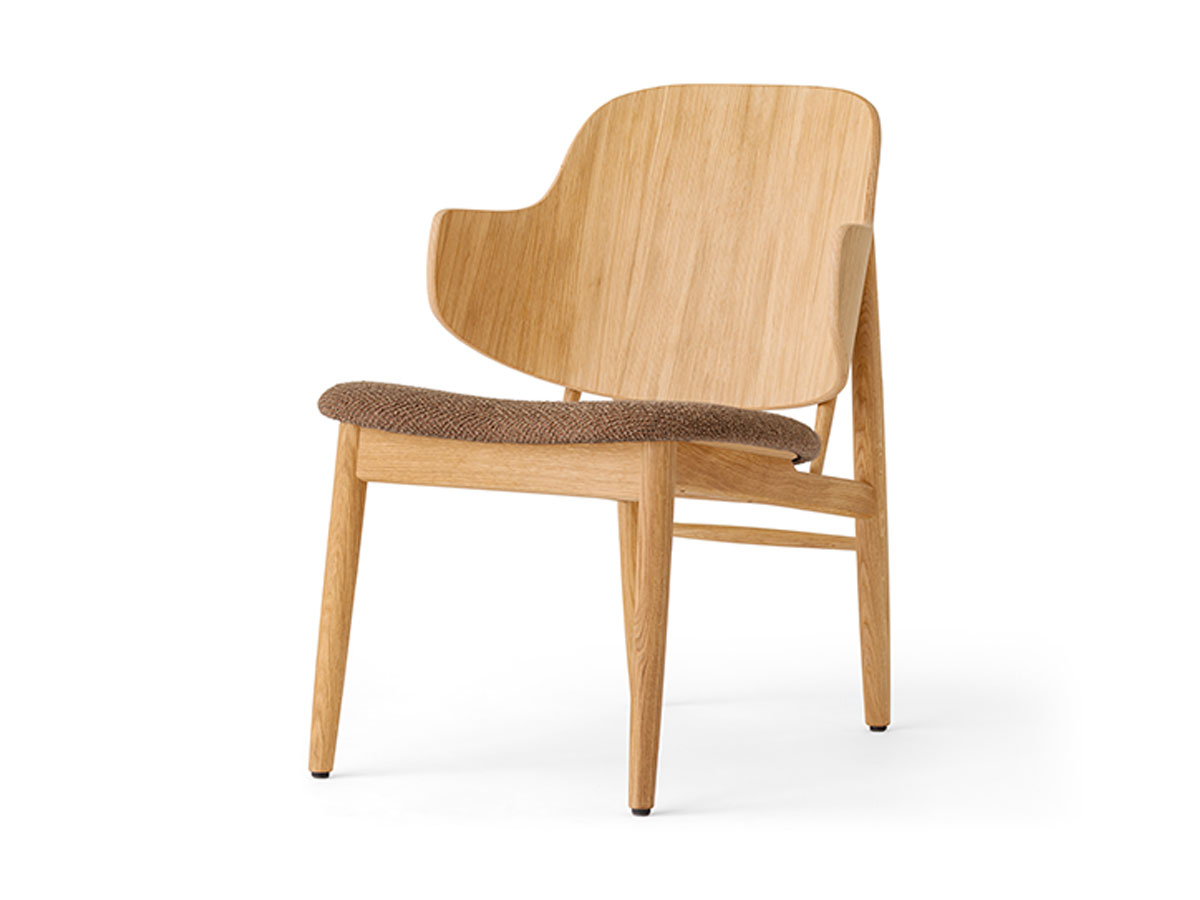 Audo Copenhagen The Penguin Wooden Lounge Chair Upholstered