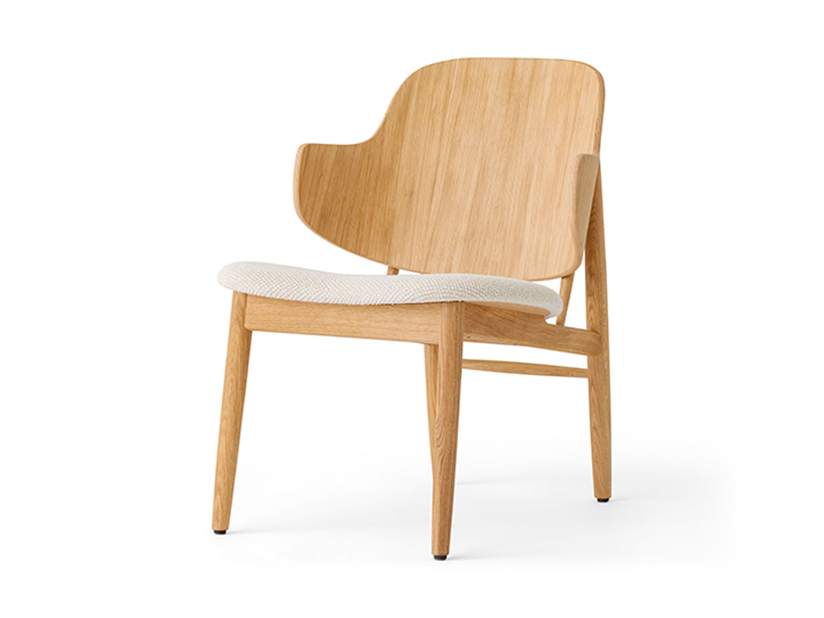 Audo Copenhagen The Penguin Wooden Lounge Chair Upholstered