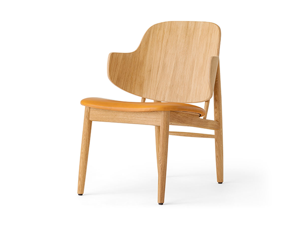 Audo Copenhagen The Penguin Wooden Lounge Chair Upholstered