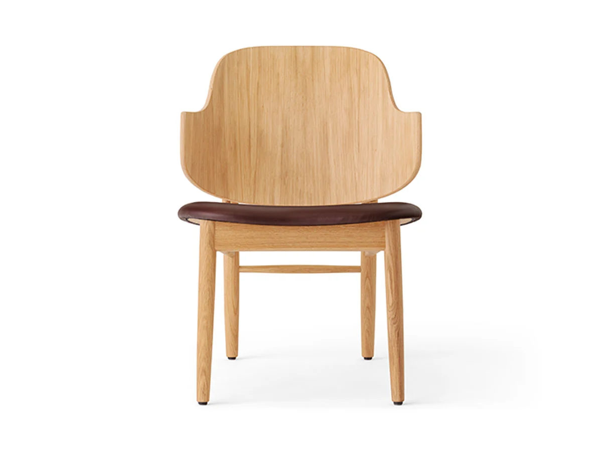 Audo Copenhagen The Penguin Wooden Lounge Chair Upholstered