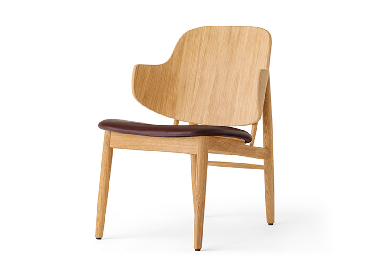 Audo Copenhagen The Penguin Wooden Lounge Chair Upholstered