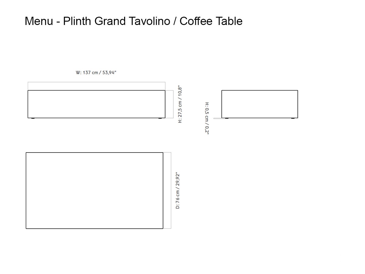 Audo Copenhagen Plinth Grand Coffee Table