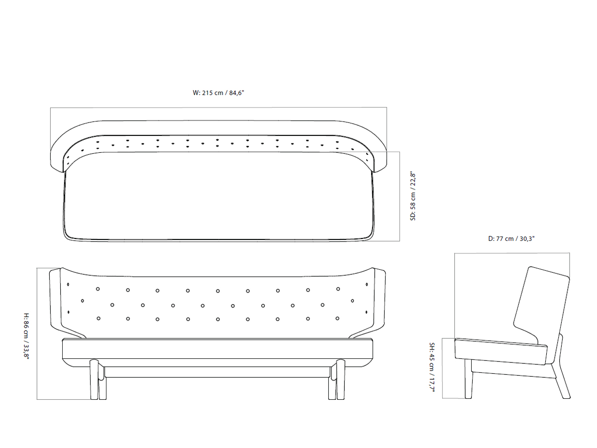 Audo Copenhagen Radiohus Sofa 2 Seater