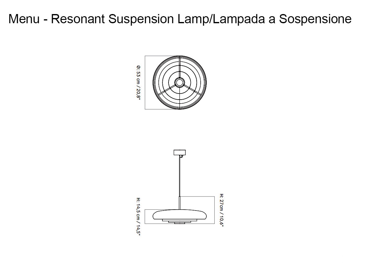 Audo Copenhagen Resonant Suspension Lamp