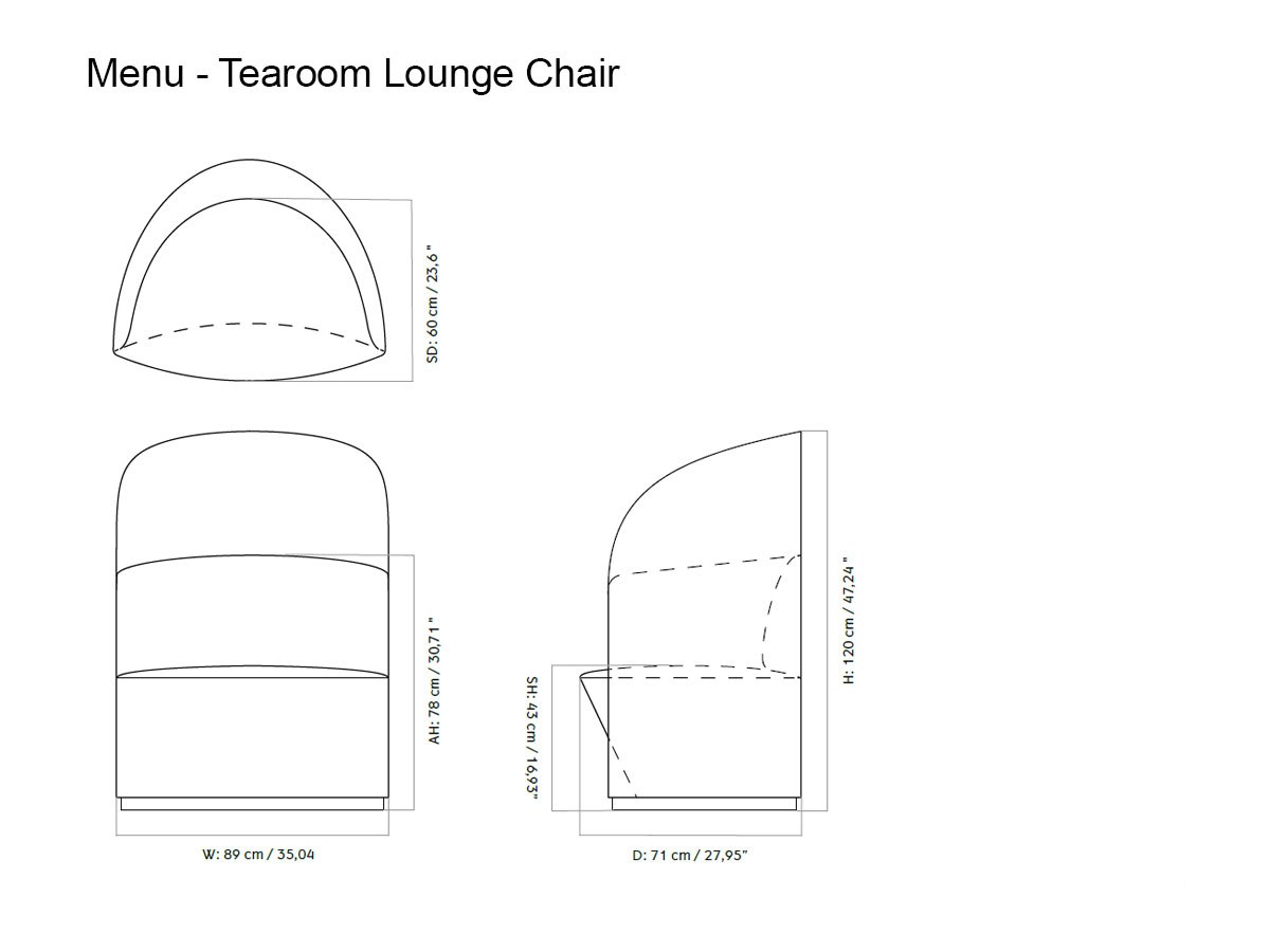 Audo Copenhagen Tearoom Lounge Chair High Back