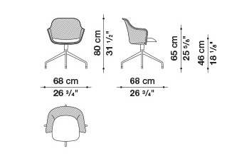 B B Italia Iuta Swivel Chair