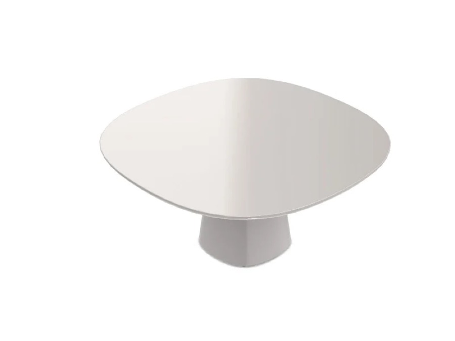 B B Italia Allure O Table Tao155qgr Gres White Polished Pearl White