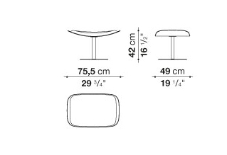 B B Italia Almora Pouf