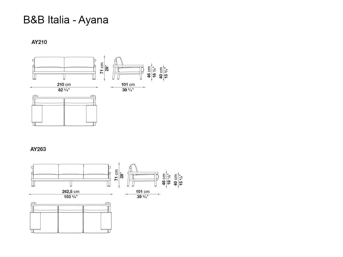B B Italia Ayana Outdoor Sofa