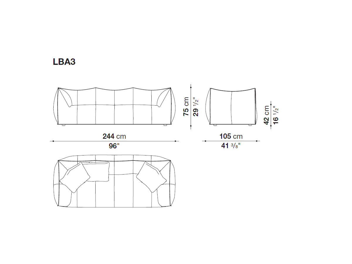 B B Italia Le Bambole Granbambola Sofa