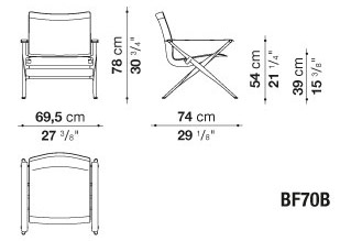 B B Italia Beverly Armchair Backrest Low