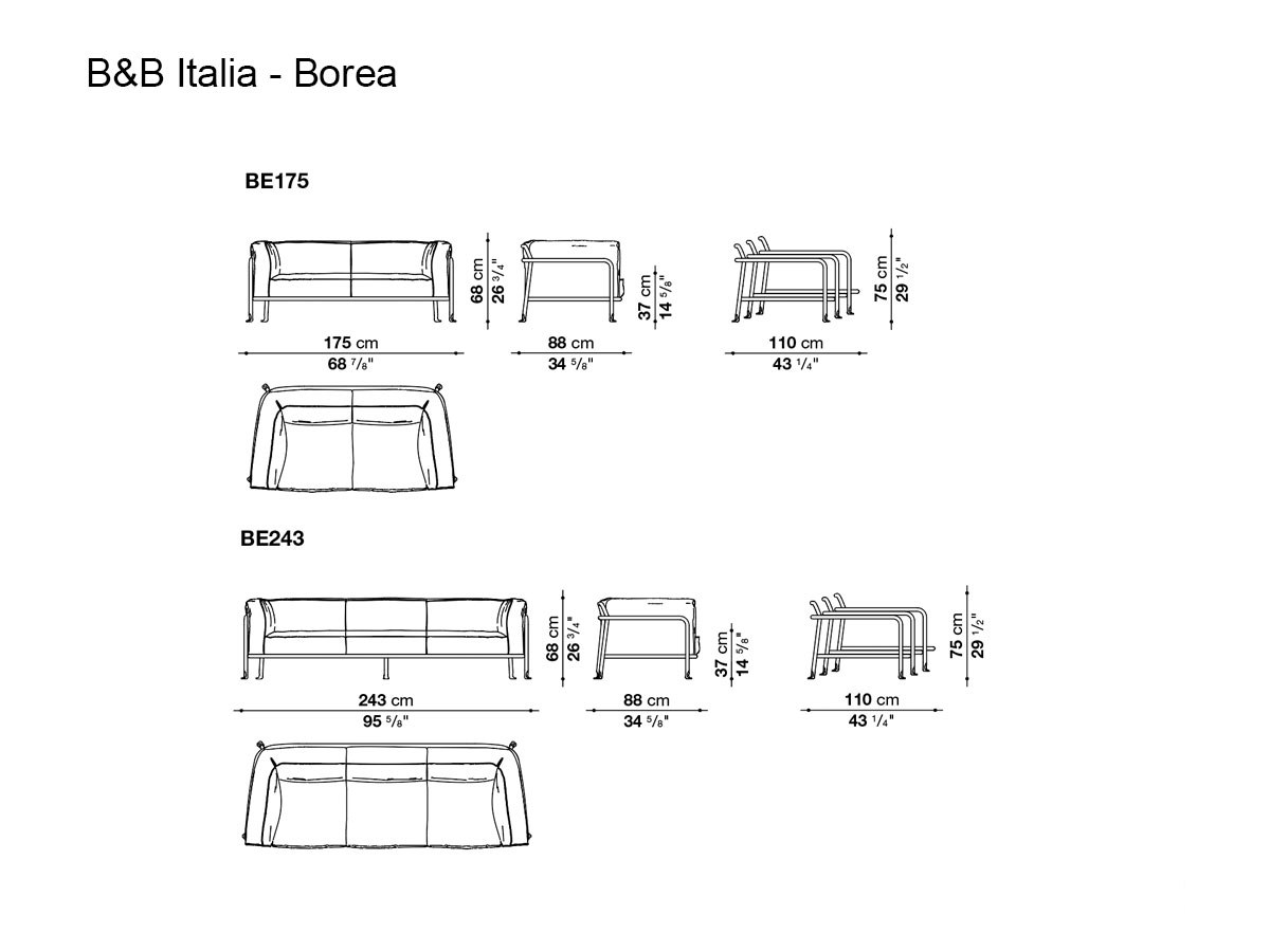 B B Italia Borea Sofa