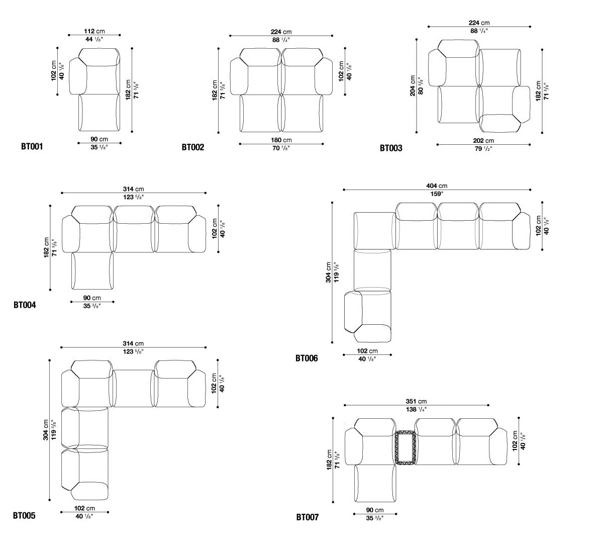 B B Italia Butterfly Collection Seating Outdoor B E
