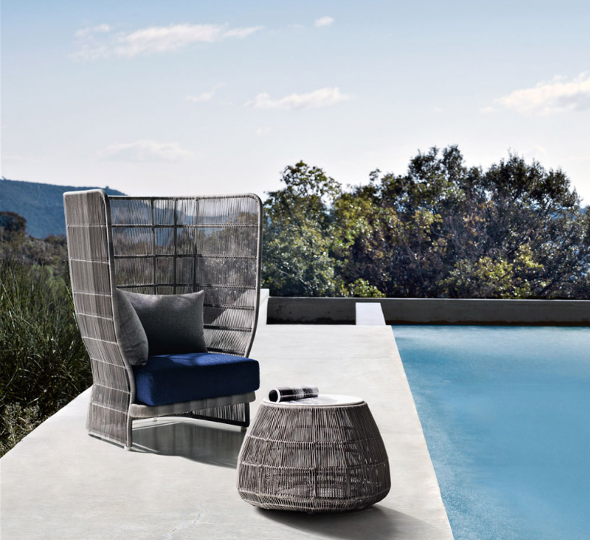 B B Italia Canasta 13 Armchair With High Back Outdoor