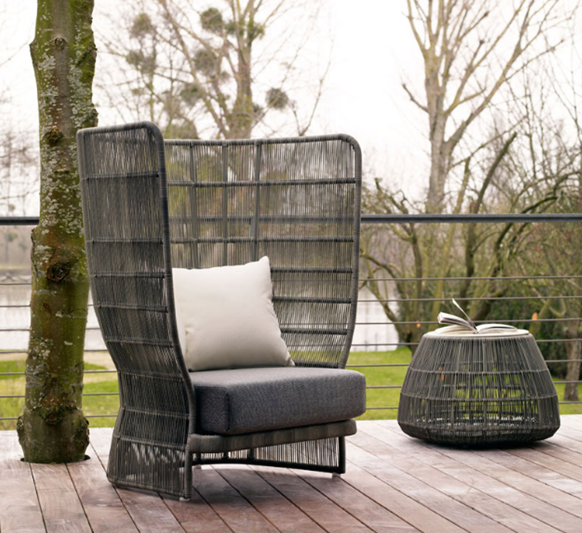 B B Italia Canasta 13 Armchair With High Back Outdoor