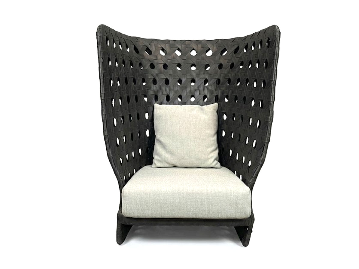 B B Italia Canasta Outdoor Armchair High Backrest Bronze Ermitage 101